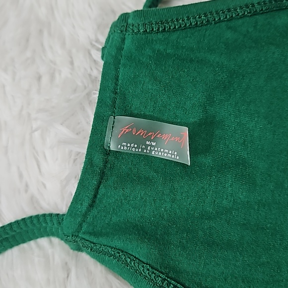 Free People Hot Shot Mini Printed Dress Spring Stripe Kelly Green - Picture 5 of 14